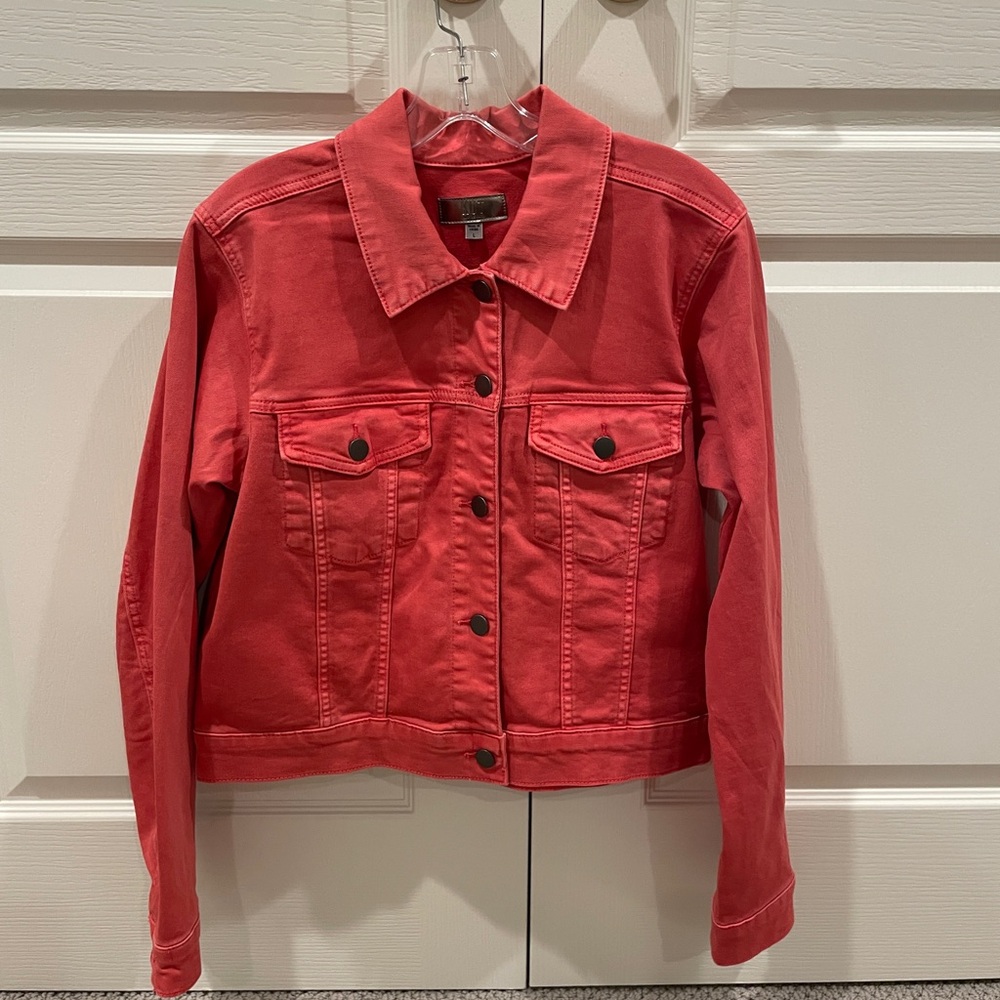 KUT From The Kloth red denim jacket!  LIKE NEW-excellent condition-Holiday ready